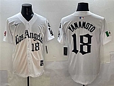 Men's Los Angeles Dodgers #18 Yoshinobu Yamamoto White Mexico 2025 LA Gothic Style With Fernando Patch Vapor Premier Limited Stitched Jersey,baseball caps,new era cap wholesale,wholesale hats